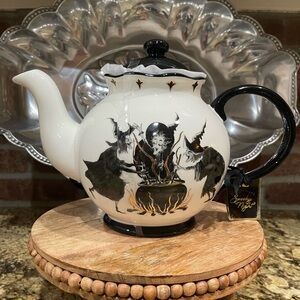 Potter’s Studio double sided teapot - halloween three witches and flying witch
